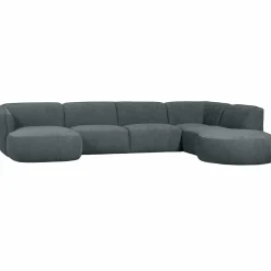 Polly bank u-vorm rechts blauw/groen - Loft24.nl