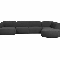 Polly bank u-vorm rechts grijs - Loft24.nl