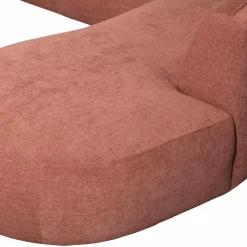 Polly bank u-vorm rechts roze - Loft24.nl