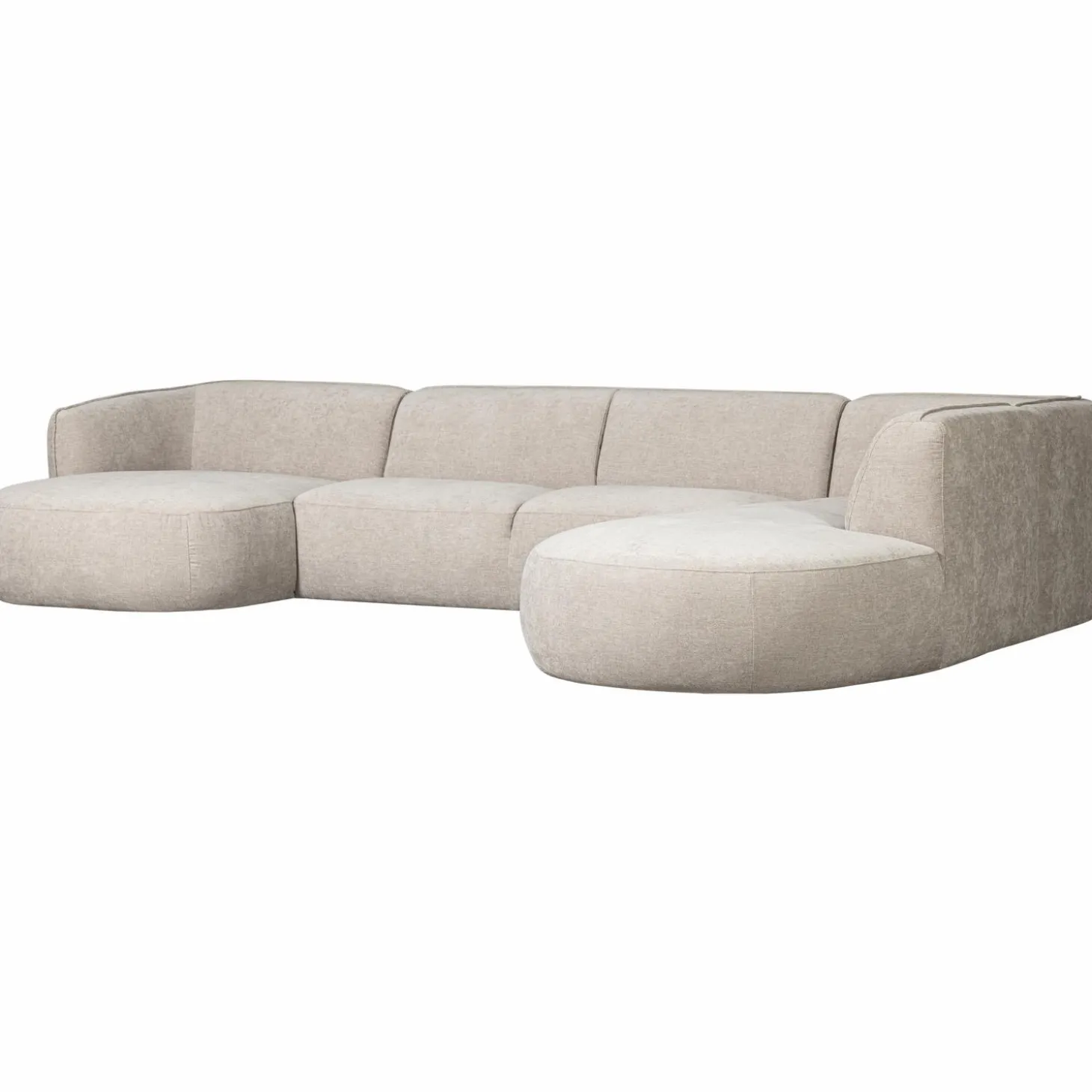 Polly bank u-vorm rechts zand - Loft24.nl