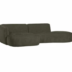 Polly Loungebank links warm groen - Loft24.nl
