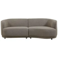 Rechte bank Leicester Bouclé - Taupe (Rechts) - Loft24.nl