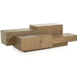 Rechte Salontafel Quinten - bruin 140 x 75 cm - Loft24.nl