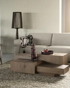 Rechte Salontafel Quinten - bruin 140 x 75 cm - Loft24.nl