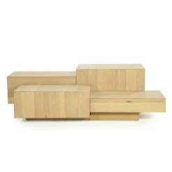 Rechte Salontafel Quinten - naturel 140 x 75 cm - Loft24.nl