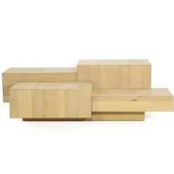 Rechte Salontafel Quinten - naturel 140 x 75 cm - Loft24.nl