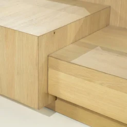 Rechte Salontafel Quinten - naturel 140 x 75 cm - Loft24.nl