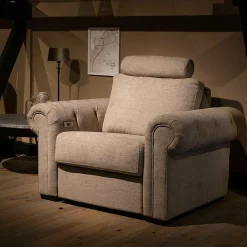 Relaxfauteuil Auxerre Armleuning Rond - zelf samenstellen - Loft24.nl