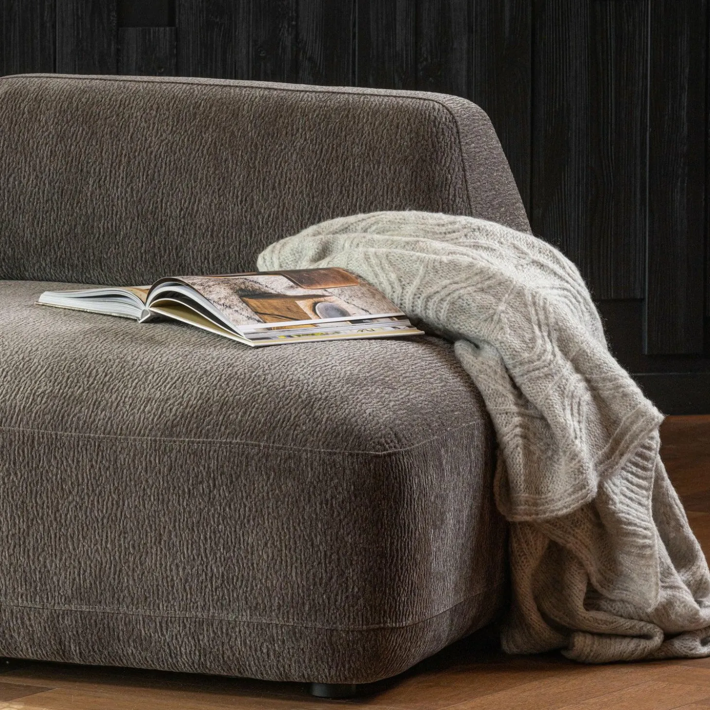 Relaxfauteuil Sterck Textuurstof - Charcoal - Loft24.nl