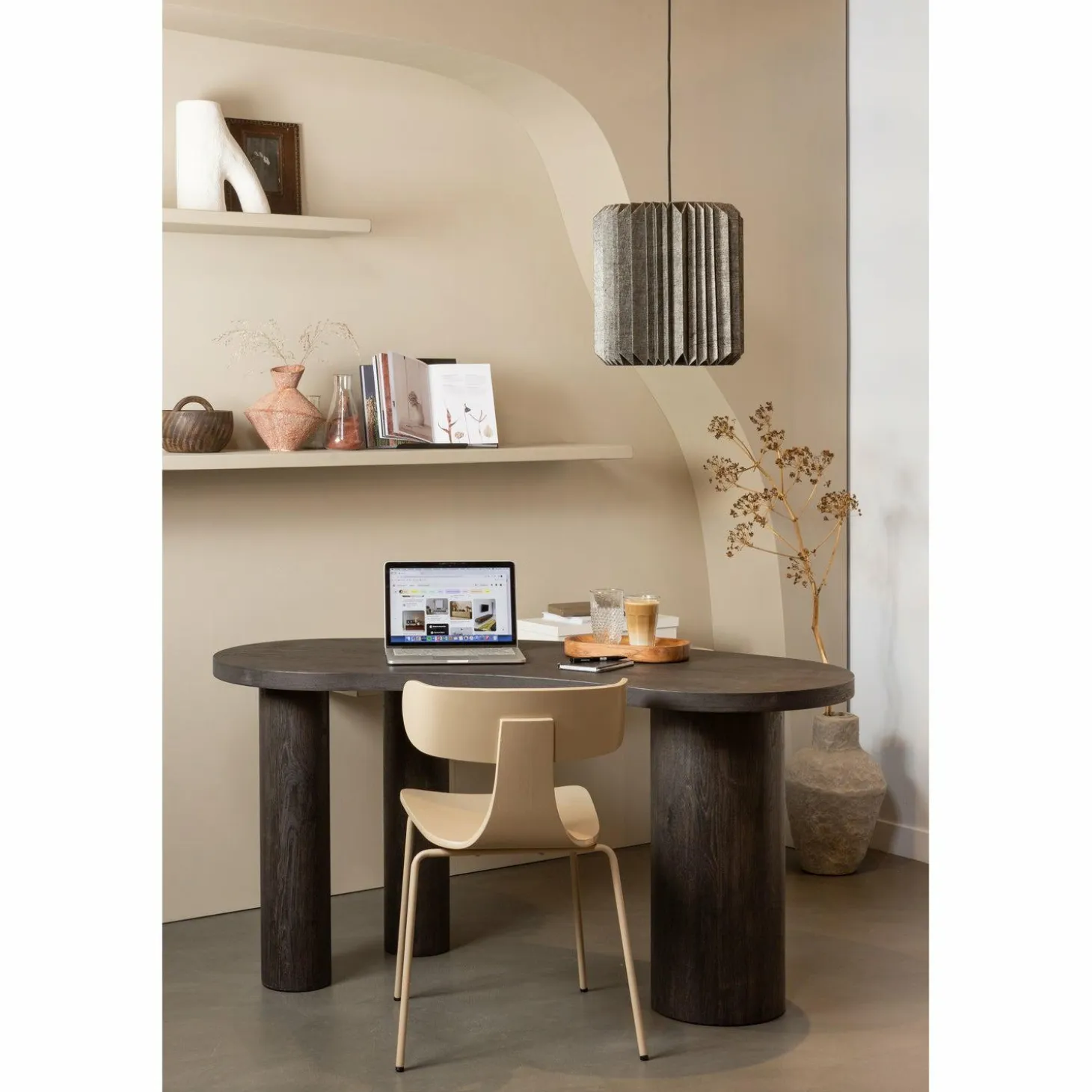 Reza vaas aluminium bruin - Loft24.nl