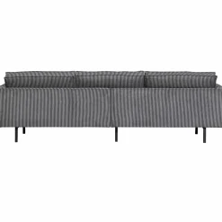 Rodeo bank 3-zits streep zwart/grijs - Loft24.nl