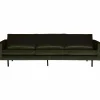 Rodeo bank 3-zits velvet dark green hunter - Loft24.nl