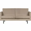 Rodeo bank 2,5-zits velvet khaki - Loft24.nl