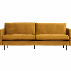 Rodeo classic bank 2,5-zits velvet oker - Loft24.nl