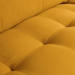 Rodeo classic bank 3-zits velvet oker - Loft24.nl