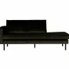 Rodeo daybed left velvet dark green hunter - Loft24.nl