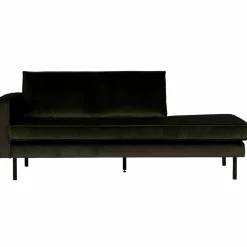 Rodeo daybed left velvet dark green hunter - Loft24.nl