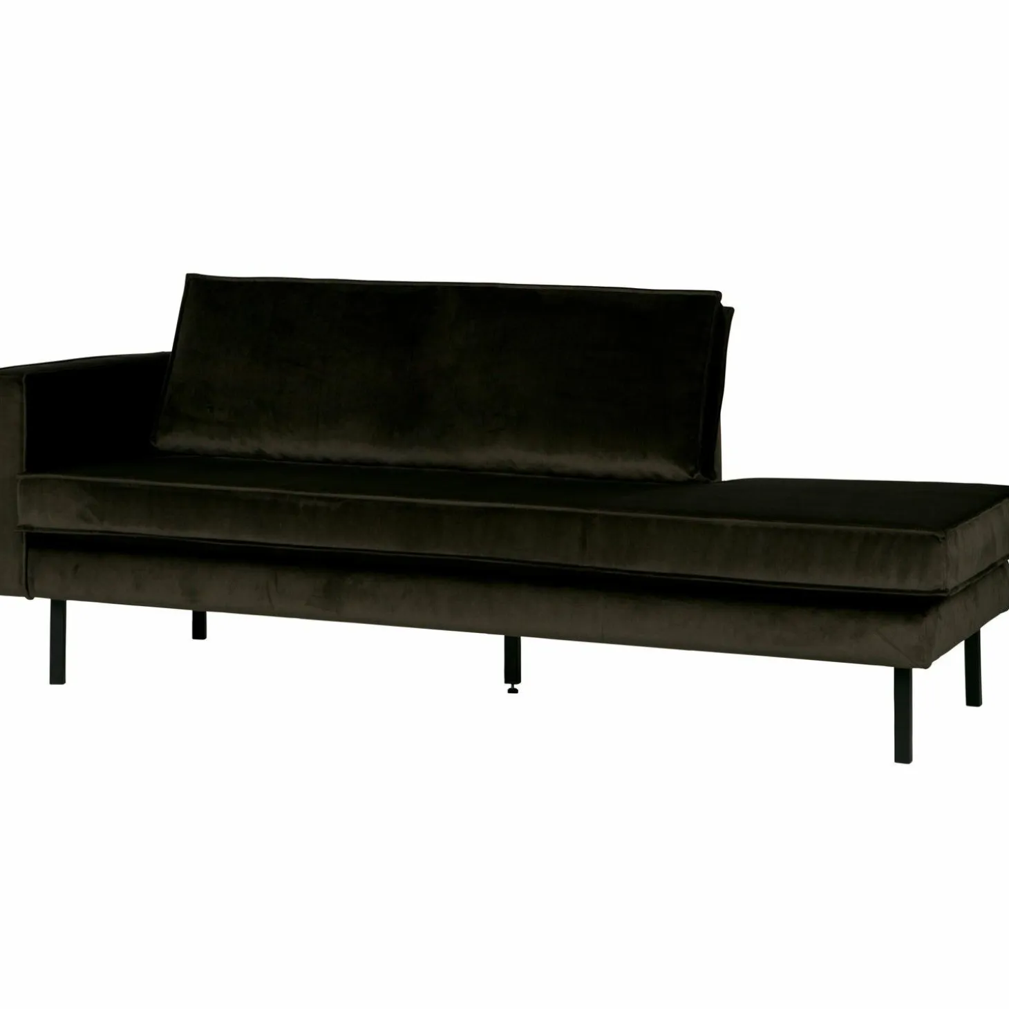 Rodeo daybed left velvet dark green hunter - Loft24.nl