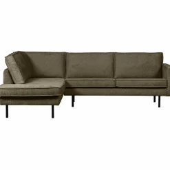 Rodeo hoekbank links structure velvet bonsai - Loft24.nl