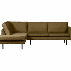 Rodeo hoekbank links structure velvet brass - Loft24.nl