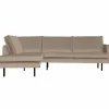 Rodeo hoekbank links velvet khaki - Loft24.nl