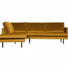 Rodeo hoekbank links velvet oker - Loft24.nl