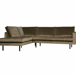 Rodeo hoekbank links velvet taupe - Loft24.nl