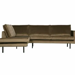 Rodeo hoekbank links velvet taupe - Loft24.nl