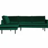Rodeo hoekbank links velvet green forest - Loft24.nl