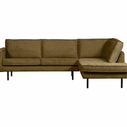 Rodeo hoekbank rechts structure velvet brass - Loft24.nl