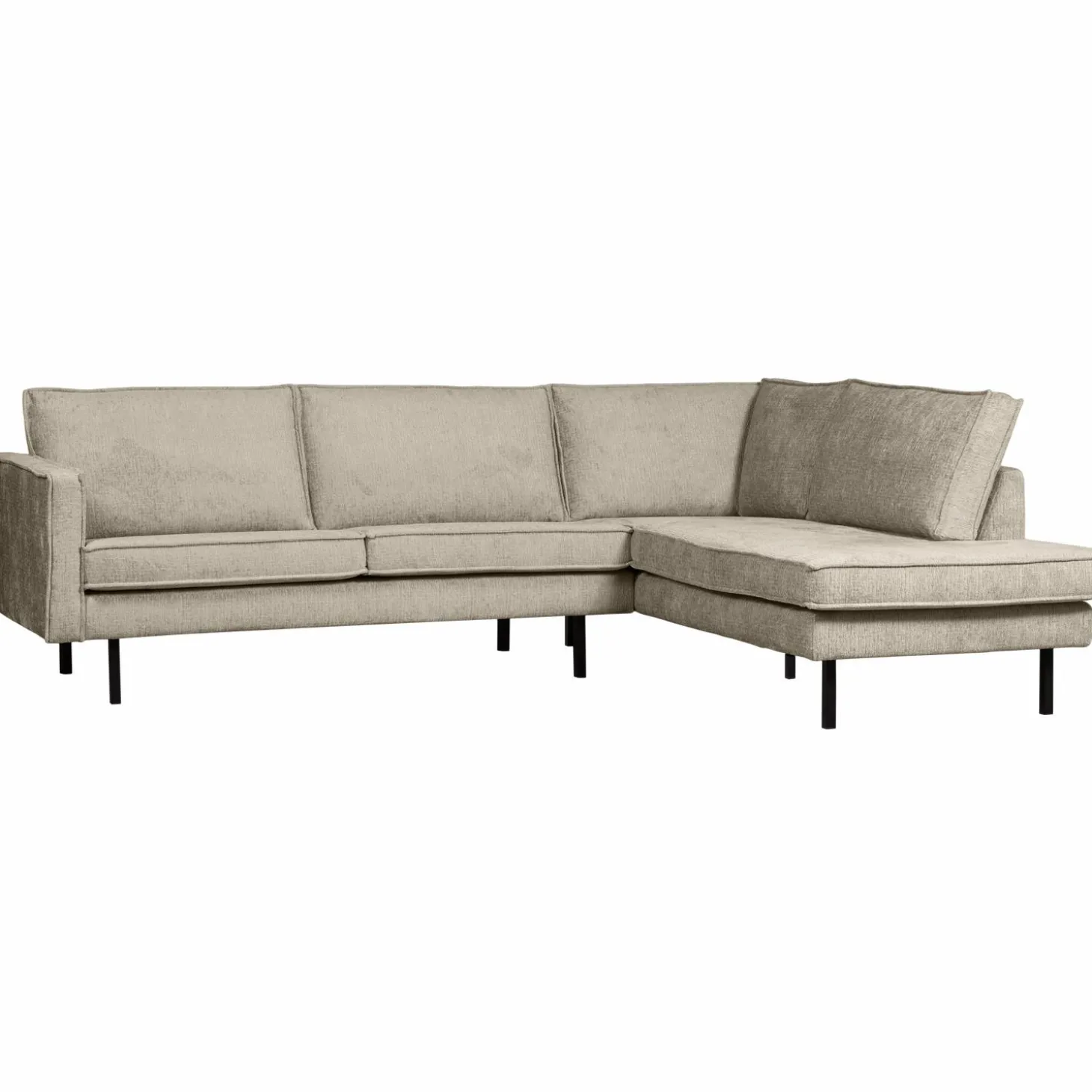 Rodeo hoekbank rechts structure velvet wheatfield - Loft24.nl