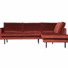 Rodeo hoekbank rechts velvet chestnut - Loft24.nl