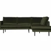 Rodeo hoekbank rechts velvet dark green hunter - Loft24.nl