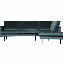 Rodeo hoekbank rechts velvet teal - Loft24.nl