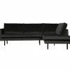 Rodeo hoekbank rechts velvet antraciet - Loft24.nl