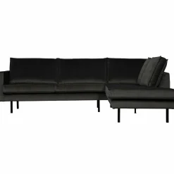 Rodeo hoekbank rechts velvet antraciet - Loft24.nl