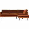 Rodeo hoekbank rechts velvet roest - Loft24.nl