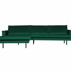 Rodeo Loungebank links velvet green forest - Loft24.nl