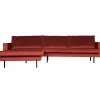 Rodeo Loungebank links velvet chestnut - Loft24.nl