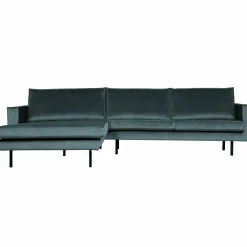 Rodeo Loungebank links velvet teal - Loft24.nl