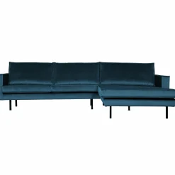 Rodeo Loungebank rechts velvet blue - Loft24.nl