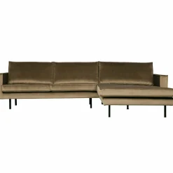 Rodeo Loungebank rechts velvet taupe - Loft24.nl