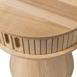 Rond Nachtkastje Karri Populierenhout, 38cm - Loft24.nl