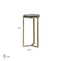 Ronde Bijzettafel Aubrey Ø29 cm - Goud - Loft24.nl