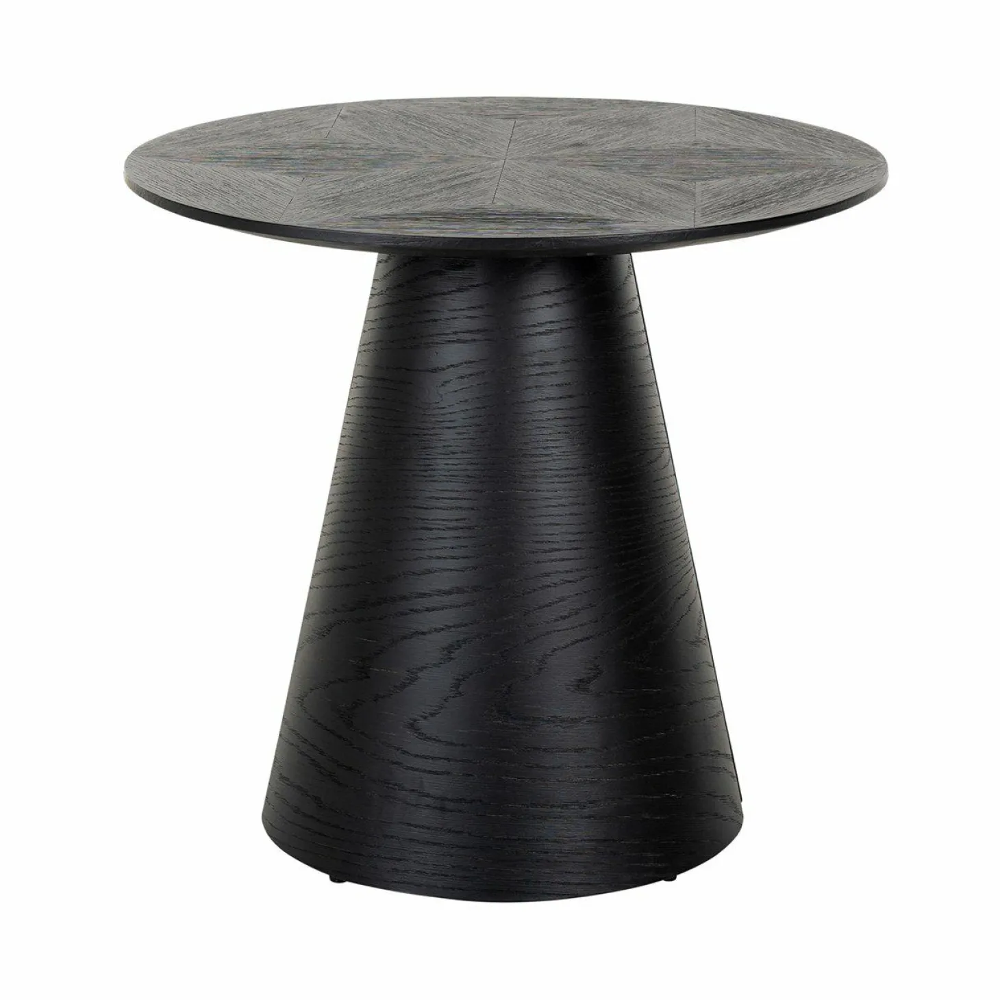 Ronde Bijzettafel Blax Eiken Ø58 cm - Zwart - Loft24.nl