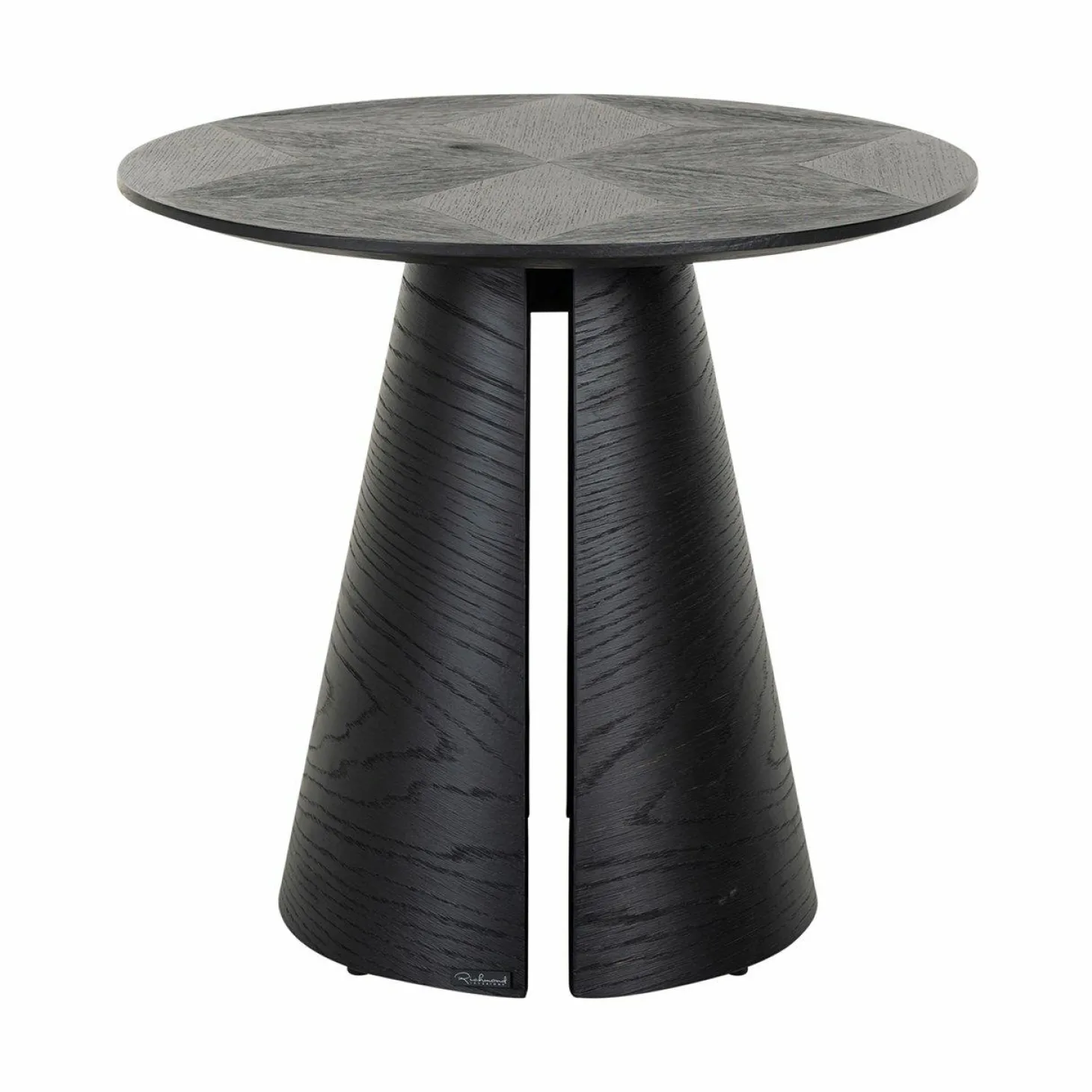 Ronde Bijzettafel Blax Eiken Ø58 cm - Zwart - Loft24.nl