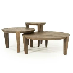 Ronde Bijzettafel Davina Mangohout 40cm - Loft24.nl