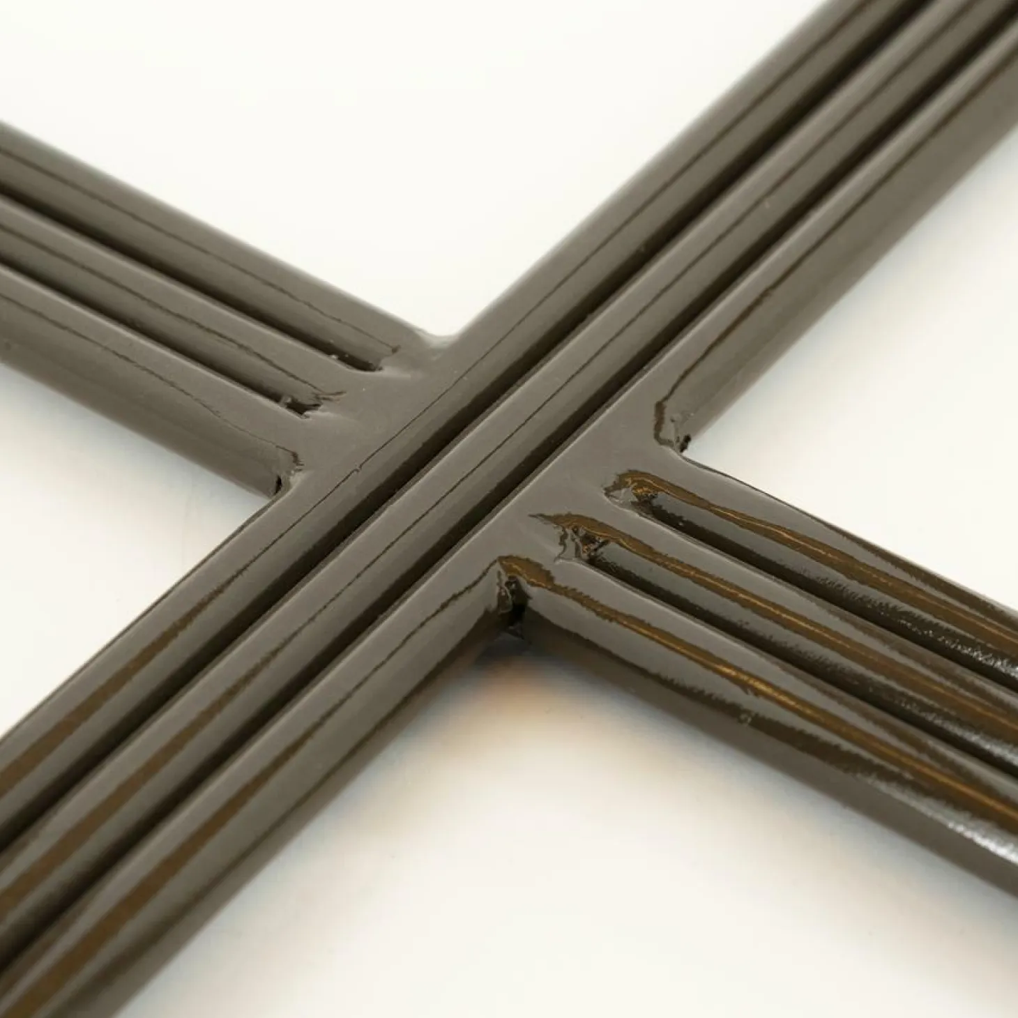 Ronde Bijzettafel Groovy Glas 43cm - Bruin - Loft24.nl