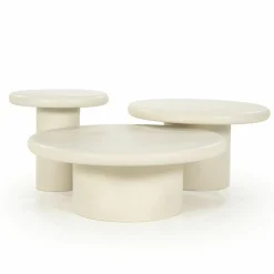 Ronde Bijzettafel Jade Magnesium oxide - 45 cm - Loft24.nl