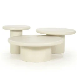 Ronde Bijzettafel Jade Magnesium oxide - 45 cm - Loft24.nl